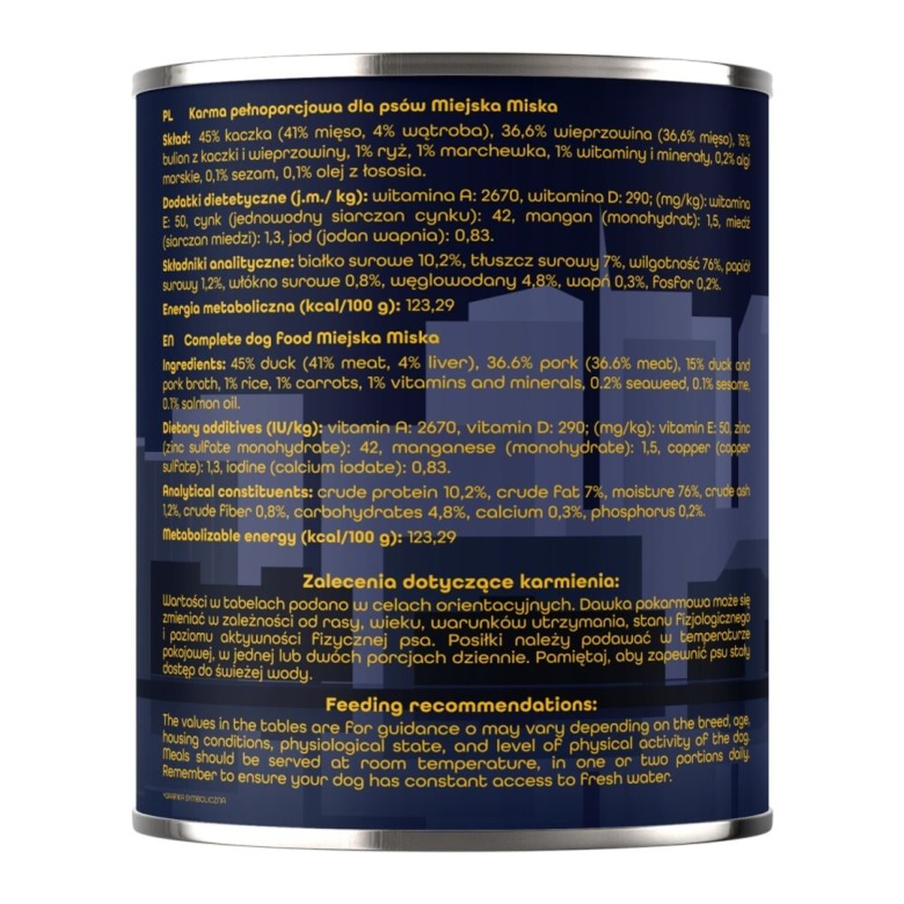 Gaczoo Miejska Miska karma mokra dla psa Ramen Style 800g